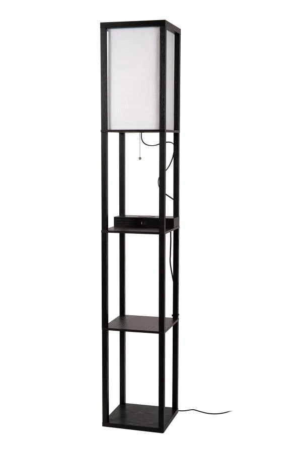 Lucide MENNO - Lampadaire - 1xE27 - Avec chargeur sans fil - Noir - éteint